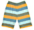 Baggy shorts (Jersey) Striper med blå