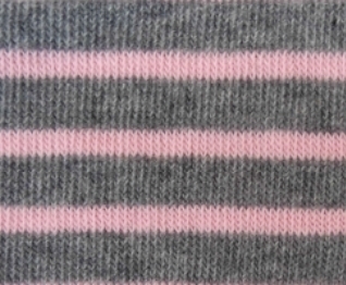 Baby-strømpebukse (2% Lycra) Grå/ rosa striper - 15231