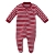 Hel pyjamas med føtter (Interlock) Røde striper