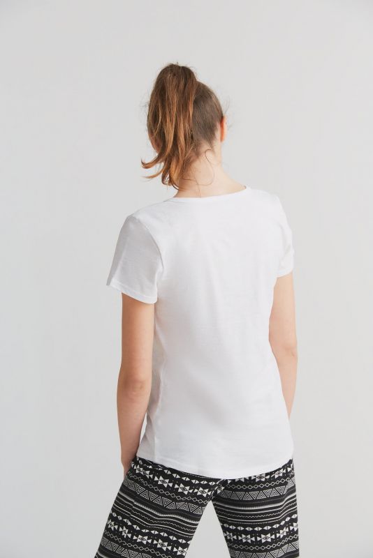 T-skjorte dame (Flammé-Jersey) Naturhvit - 63091