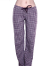 Pyjamas/ hjemmebukse for dame (Jacquard) Ruter i aubergin/naturhvit