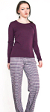 Genser/ pyjamas for dame (Jersey) Aubergine